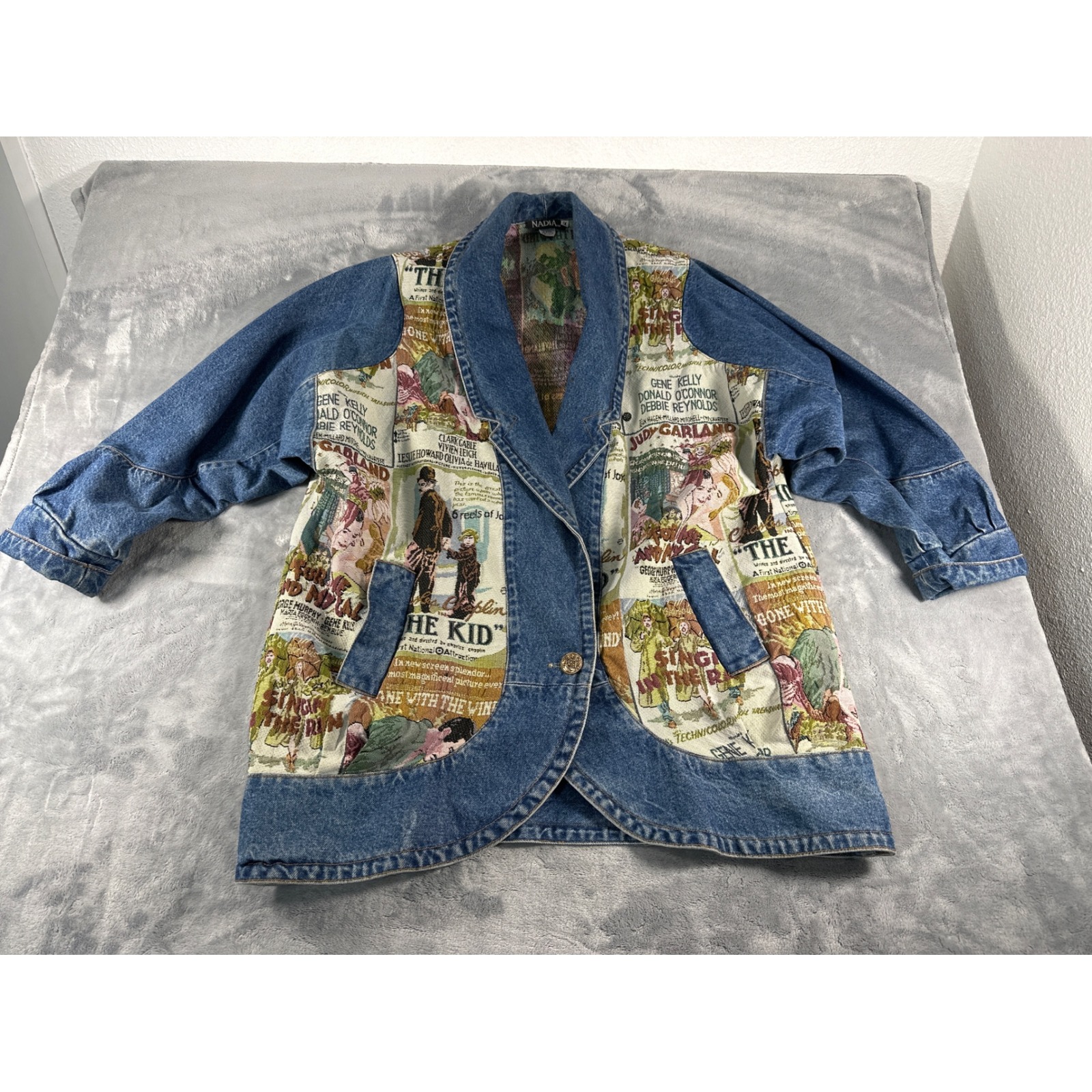 Vintage Nadia Denim Judy Garland Jacket 1x Made In Usa